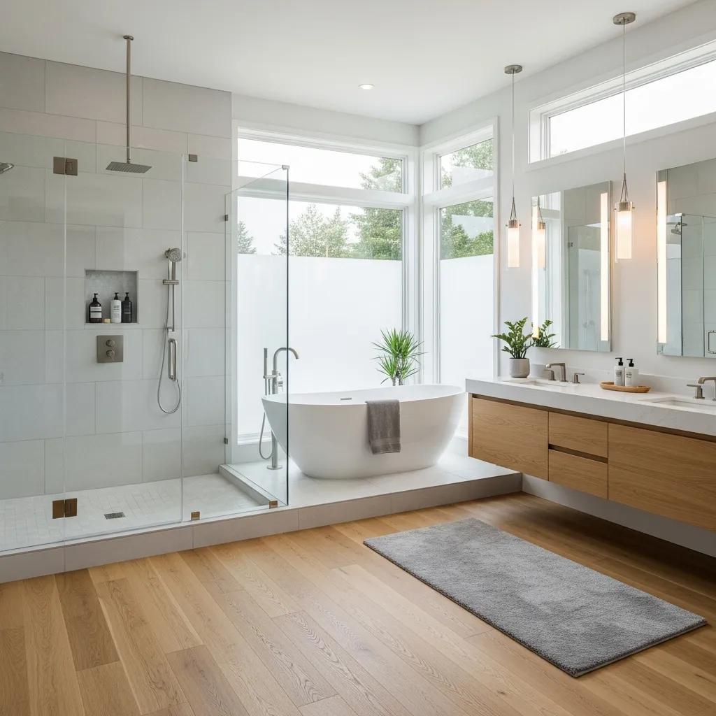 Stylish bathroom remodel in Prescott with walk-in shower and modern fixtures