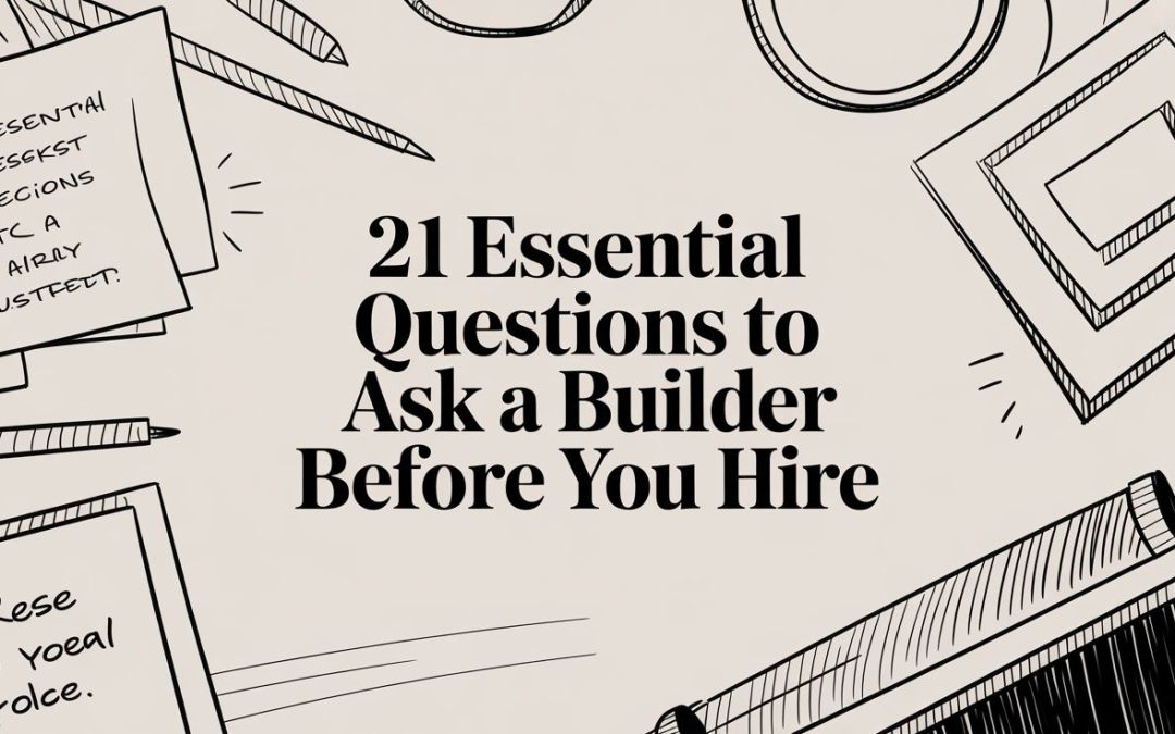 21 Essential Questions to Ask a Builder Before You Hire